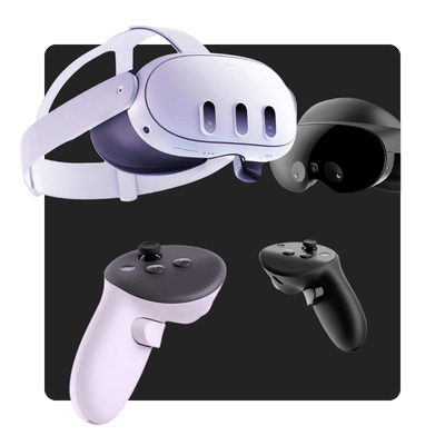 vr headset meta quest 3 and quest pro